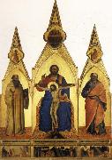 Nardo di Cione The Trinity and SS.Romuald and john the Evangelist Three Stories from the Life ofSt.Romuald oil painting